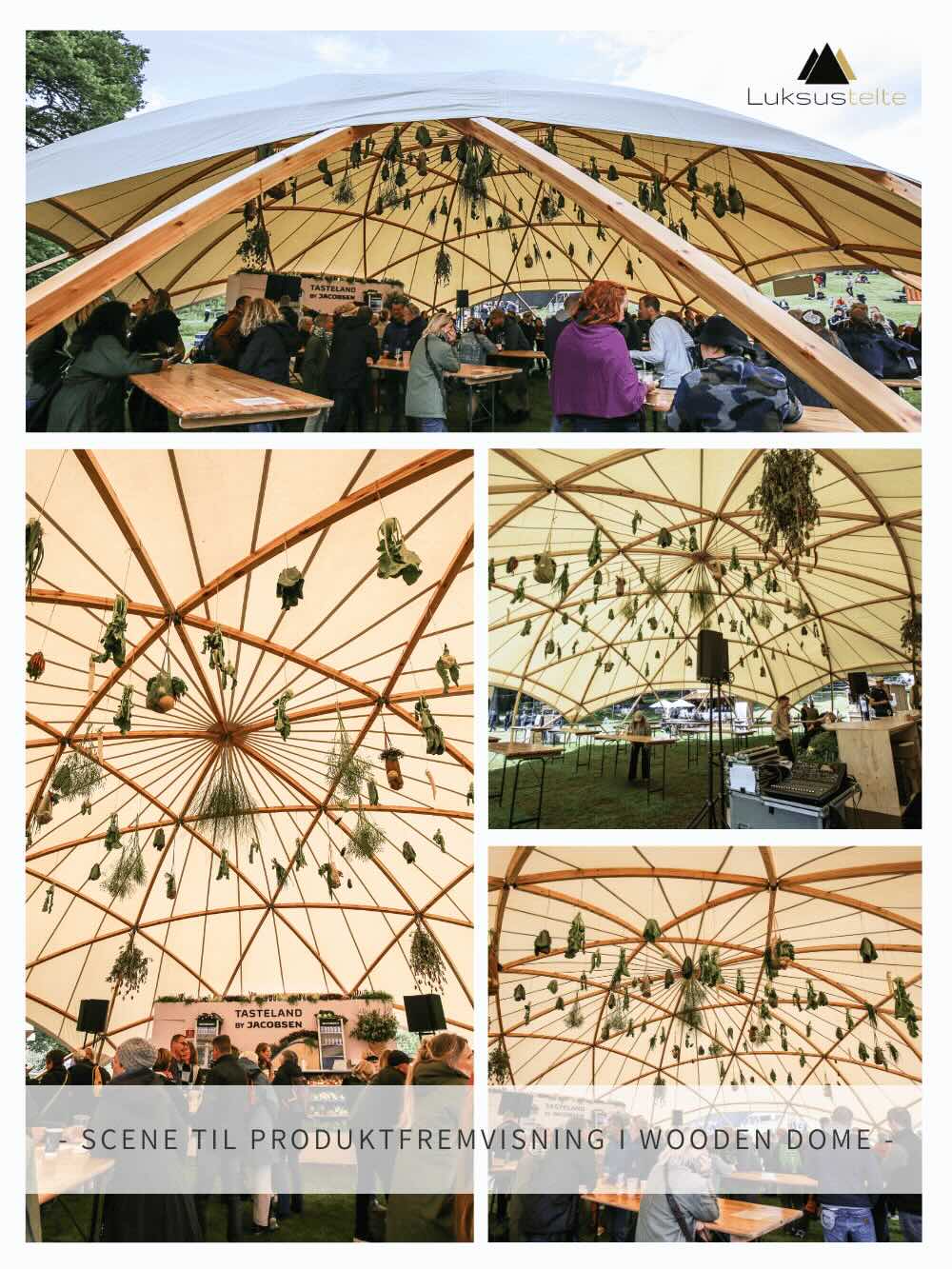 SCENE I WOODEN DOME TIL PRODUKTFREMVISNING